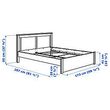 Кровать каркас СОНГЕСАНД коричневый 160х200 Лурой ИКЕА, IKEA, фото 3