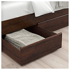 Кровать каркас СОНГЕСАНД 4 ящика коричневый 160х200 Лурой ИКЕА, IKEA, фото 2