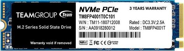 Team Group TM8FP4001T0C101 SSD-накопитель MP34 1Tb, M.2, NVMe 1.3, 3000/2600 MB/s