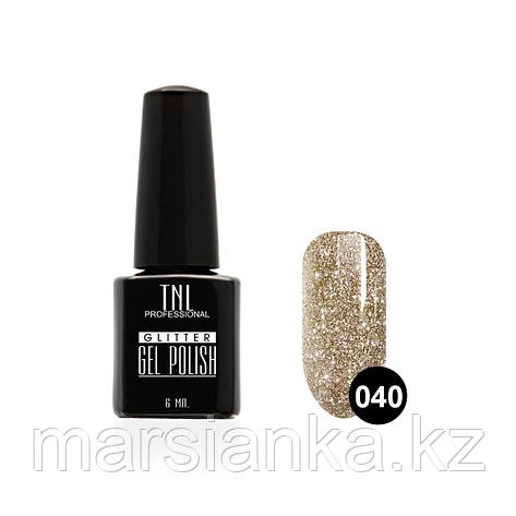 Гель-лак TNL GLITTER #40 Серебрянный с разноцветными блестками, 6мл, фото 2
