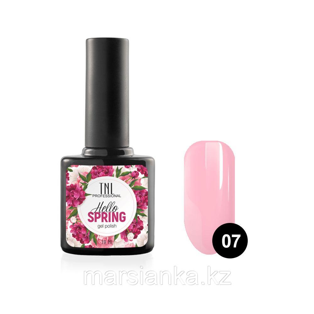 Гель-лак TNL Hello Spring #07 светло розовый, 10мл