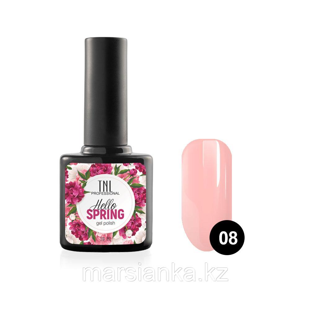 Гель-лак TNL Hello Spring #08 дымчато розовый, 10мл