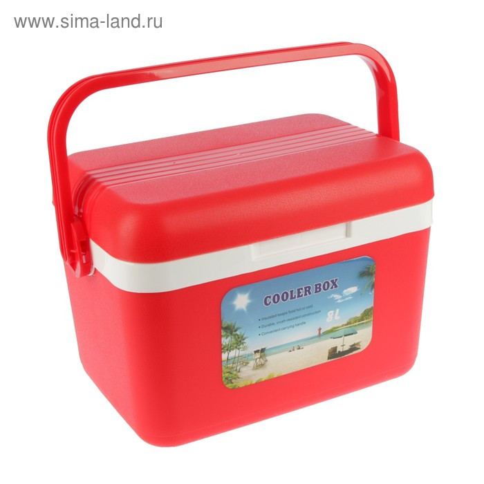 Термоконтейнер "Cooler box" 8 л, удержание температуры до 10 ч, красный, 30х22х20 см