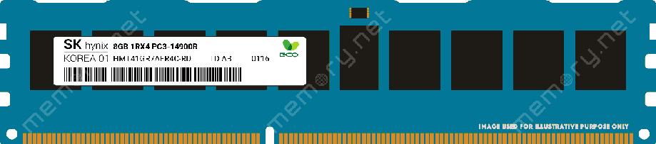 Оперативная память Dell Micron 8GB PC3-14900R Single-Rank 1Rx4 DDR3 DIMM, фото 2