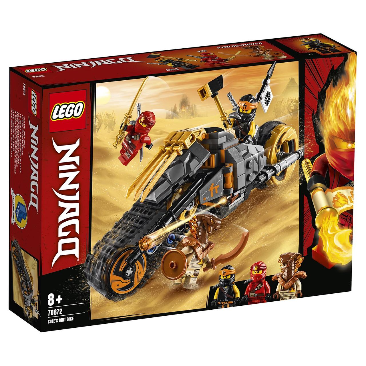 70672 Lego Ninjago Раллийный мотоцикл Коула, Лего Ниндзяго