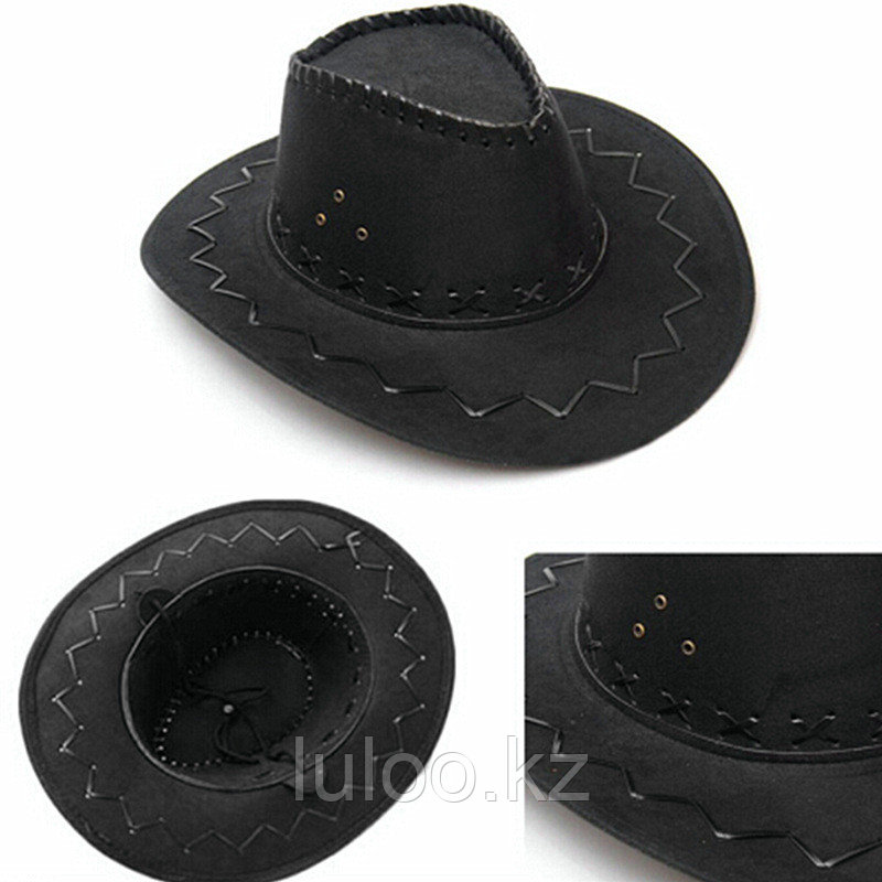 Ковбойская шляпа черная - фото 3 - id-p63779685