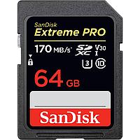 Карта памяти SDXC SanDisk Extreme Pro 64 Gb 170 Mb/s, 1000x (UHS-I / V30 /U2 Class 10)