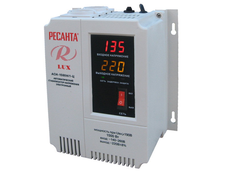 Стабилизатор напряжения серии LUX РЕСАНТА АСН-1500Н/1-Ц