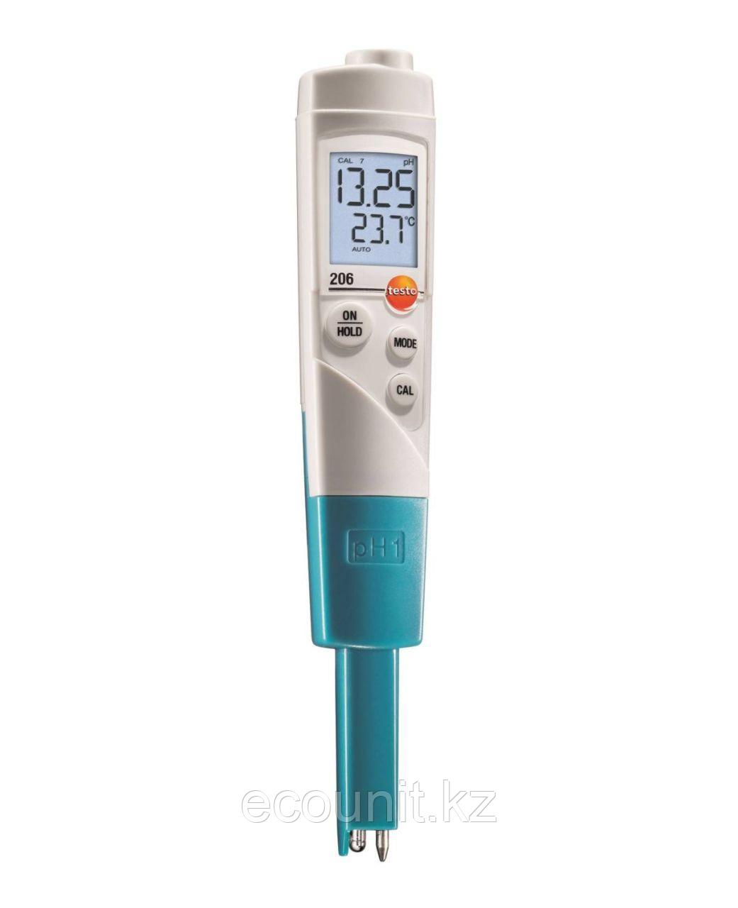 Testo Карманный pH-метр Testo 206-pH1 с чехлом TopSafe 0563 2061 - фото 1 - id-p63800524