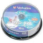 Диски DVD-RW Verbatim AZO , упаковка 10 шт