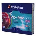 Диски DVD-RW Verbatim [43563], упаковка 5 шт - фото 1 - id-p63801094