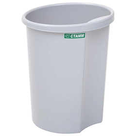 Корзина для мусора СТАММ 12 литров, цельная, серая