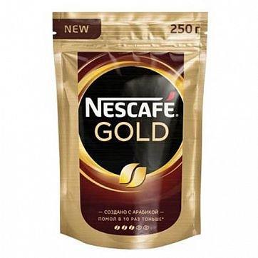 Кофе растворимый Nescafe Gold, 250 гр, вакуумная упаковка
