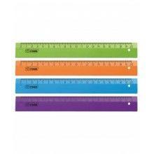 Линейка 20 см 6 цветов ассорти