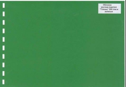 Обложки картон глянец iBind А4/100/250г зеленые - фото 1 - id-p63802058