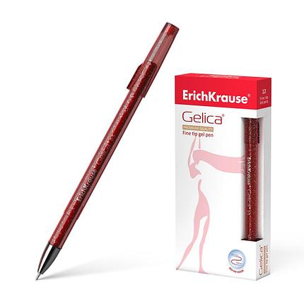 Ручка гелевая ErichKrause® Gelica®, цвет чернил красный, фото 2