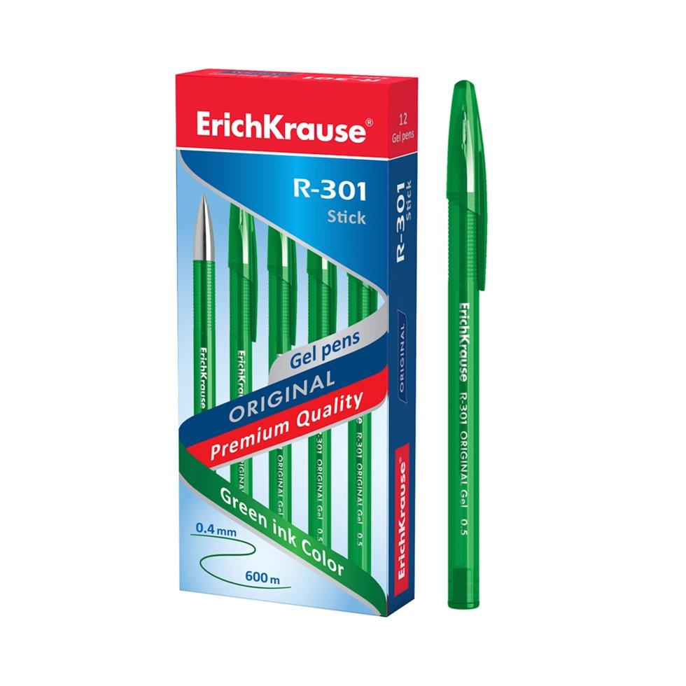 Ручка гелевая ErichKrause® R-301 Original Gel 0.5, цвет чернил зеленый