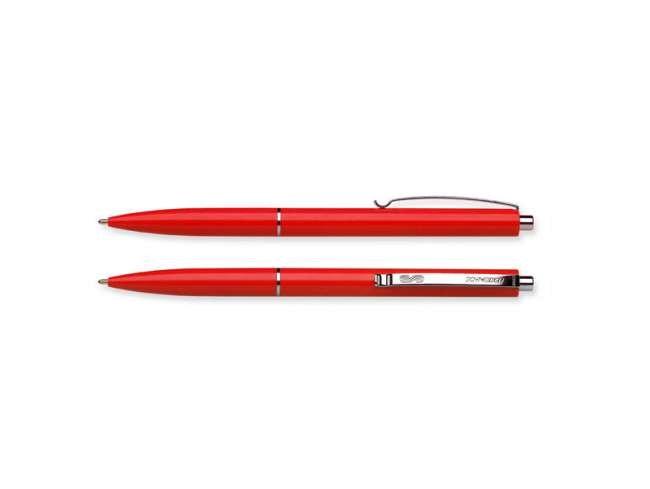 Ручка шариковая , 1,0мм, автомат, красная, корпус красный Schneider