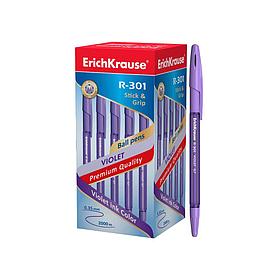 Ручка шариковая ErichKrause® R-301 Violet Stick&Grip 0.7, цв. чернил фиолетовый