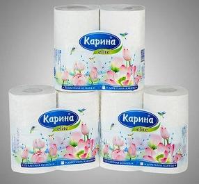 Туалетная бумага «Карина-Элит» 4 рулона