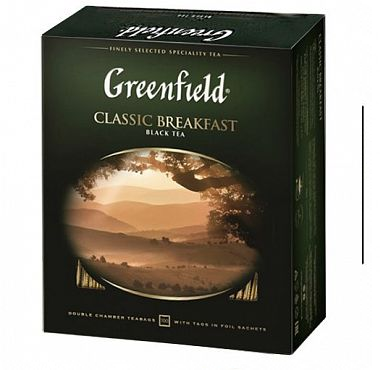 Чай Greenfield Classic Breakfast, черный, 100 пакетиков - фото 1 - id-p63803433