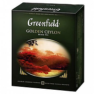Чай Greenfield Golden Ceylon, черный, 100 пакетиков
