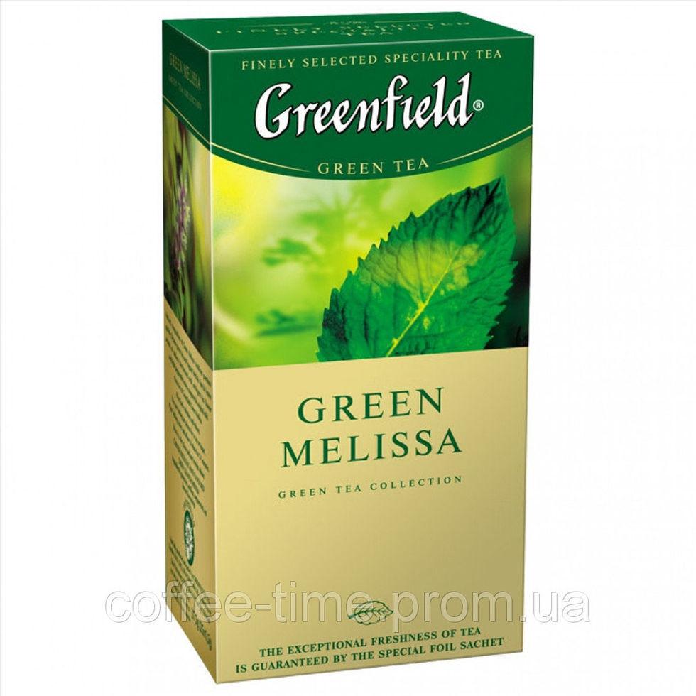 Чай Greenfield Green Melissa, зеленый, 25 пакетиков