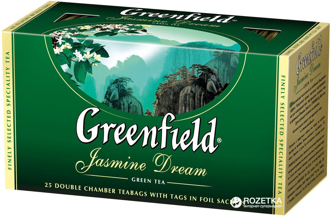Чай Greenfield Jasmine Dream, зеленый, 25 пакетиков - фото 1 - id-p63803444