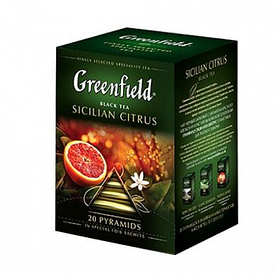 Чай Greenfield Sicilian Citrus, черный, 20 пирамидок