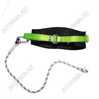 Предохранительный пояс GS-01 "Стандарт" черный с зеленым