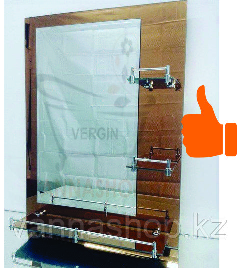 Зеркало настенное для ванной комнаты (Однотонный, коричневый) - фото 1 - id-p63812977