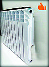 Радиатор отопления (Gramont) алюминиевый 10 секций 500/100, фото 4