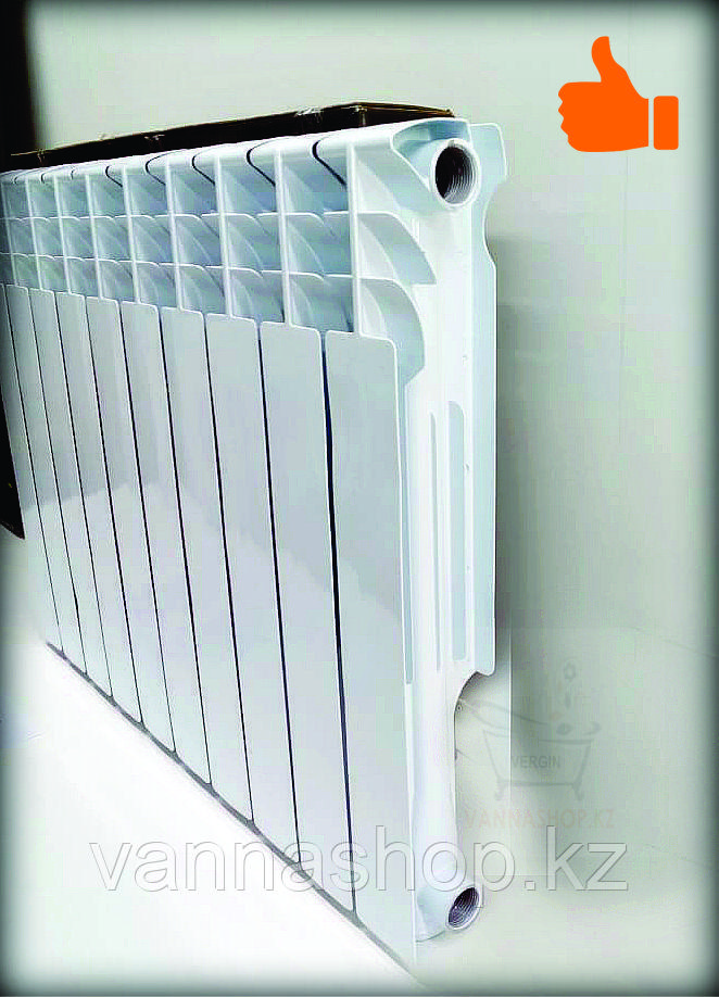 Радиатор отопления (Gramont) алюминиевый 10 секций 500/100 - фото 4 - id-p63813282