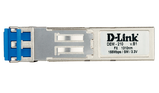 D-link DEM-210 SFP-трансивер с 1 портом 100Base-FX для одномодового оптического кабеля (до 15 км)