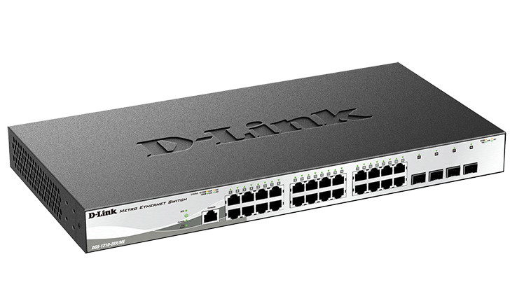 D-link DGS-1210-28X/ME коммутатор управляемый 2 уровня, 24x10/100/1000Base-T, 4x10GBase-X SFP+ - фото 1 - id-p63819408