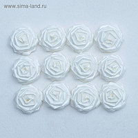 Набор роз для украшения свадебных машин,  D=5 см,12 шт, белый