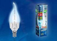 Светодиодная лампа диммируемая LED-CW37-6W/NW/E14/FR/DIM ALP01WH пластик