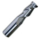 Концевые фрезы 2-х перые с плоским торцем (спираль 45°) по алюминию