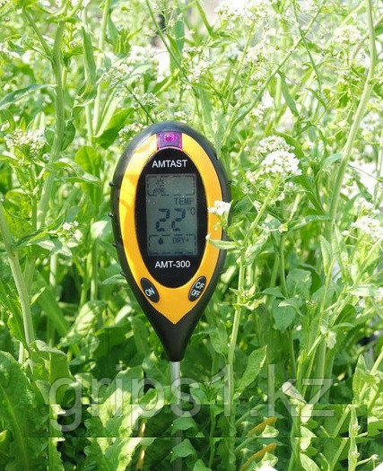 Ph метр для почвы AMT-300. Электронный измеритель pH, влажности, температуры и освещенности почвы - фото 7 - id-p63627454