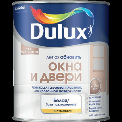 Краска Dulux Окна и Двери полуматовая - фото 1 - id-p64012666