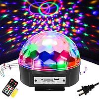 Цветомузыка-Диско шар Magic Ball Light MP3 с флешкой и пультом, фото 1