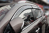 Ветровики/Дефлекторы боковых окон c хромированным молдингом на Toyota Camry	 50/Тойота камри 50 2011 -, фото 3