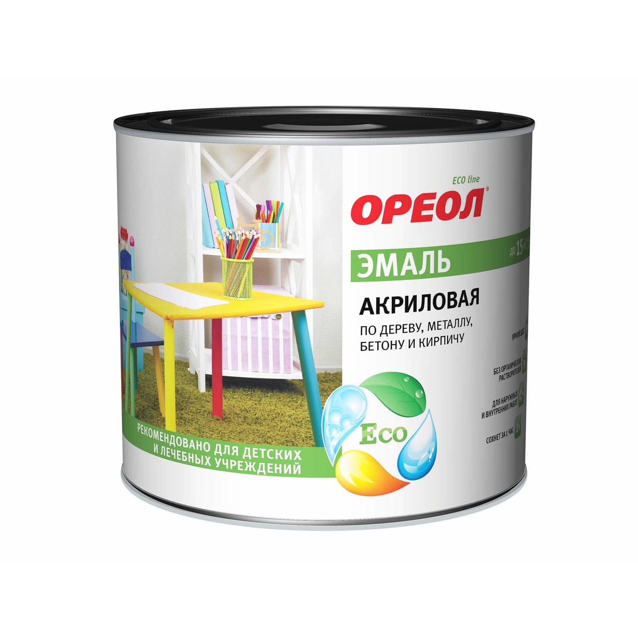 Эмаль акрил зеленая 0.9 ореол
