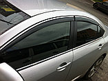 Ветровики/Дефлекторы боковых окон с хромированным молдингом на Toyota HIghlander/Тойота Хайлендер  2014-, фото 9