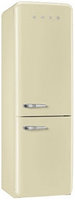 Отдельностоящий двухдверный холодильник, стиль 50-х годов, 60 см, кремовый FAB32RPN1