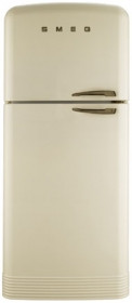 Отдельностоящий двухдверный холодильник, стиль 50-х годов, 80 см, кремовый  Smeg FAB50PS