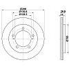 Тормозные диски Mazda 3 (03-..., передние, D276, ProTech)