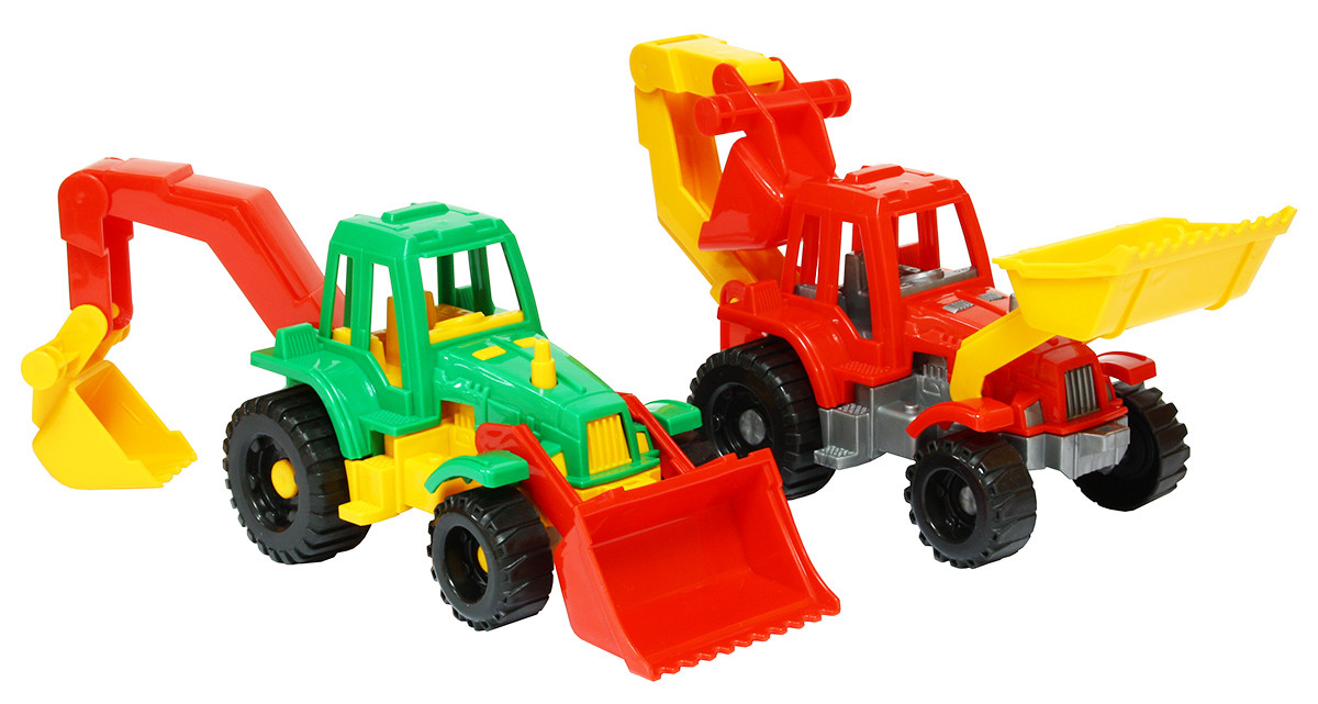 Нордпласт Трактор "Ижора" с грейдером и ковшом, фото 1