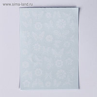 Пленка-слайдер для декора "Белые бабочки с цветами" (w-027)