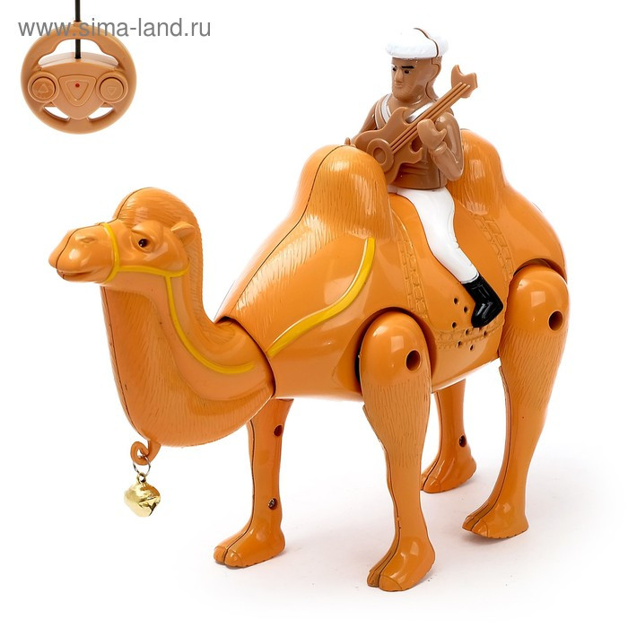 Верблюд радиоуправляемый «Король пустыни», работает от батареек, свет и звук